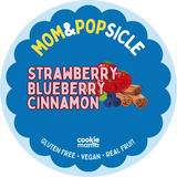 Popsicles - Fresh Strawberry, blueberry & ground cinnamon