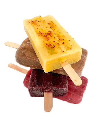 Popsicles Fresh Strawberry, blueberry & ground cinnamon